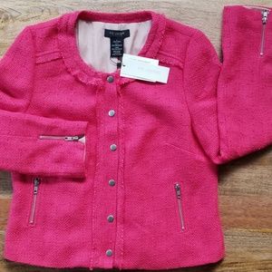 MM Couture by Miss Me Pink Tweed Jacket